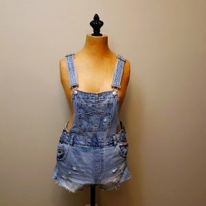 Women's H&M cutoff overalls